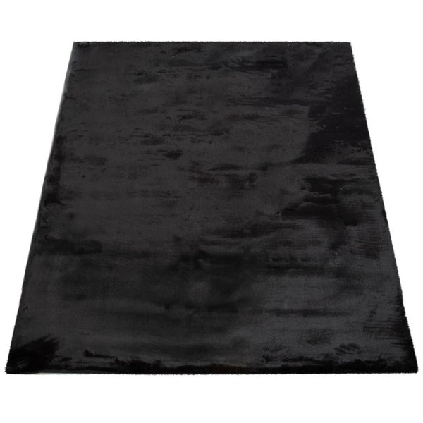 Canora Grey Thrapst Shaggy Black Rug & Reviews Wayfair.co.uk